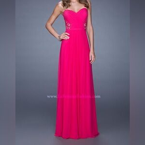 La Femme Sweetheart Deep Pink Evening Gown Style 20718 - Size 00